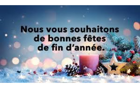 Fermeture fin d'année